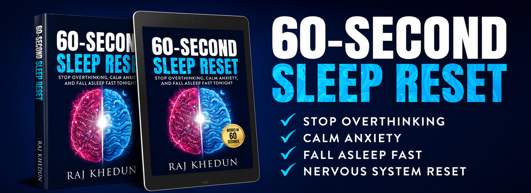 60-Second Sleep Reset — Stop Overthinking, Calm Anxiety, Fall Asleep Fast, Nervous System Reset